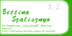 bettina szalisznyo business card